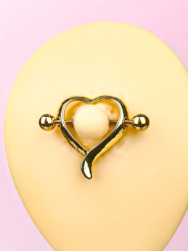 Piercing Nipple Ring Heart Hoop