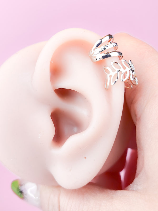 Fake Piercing Kolczyki do Ucha Nausznice Zestaw 2 szt. Srebrne