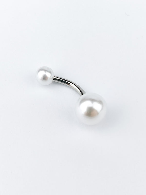 Piercing Kolczyk do Pępka Perełki Srebrny