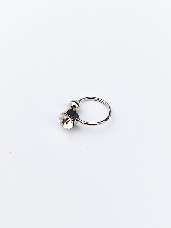 Fake-Piercing-Ohrring mit Zirkonia