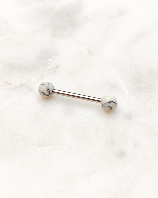 Piercing Nipple ring with cubic zirconia rosettes