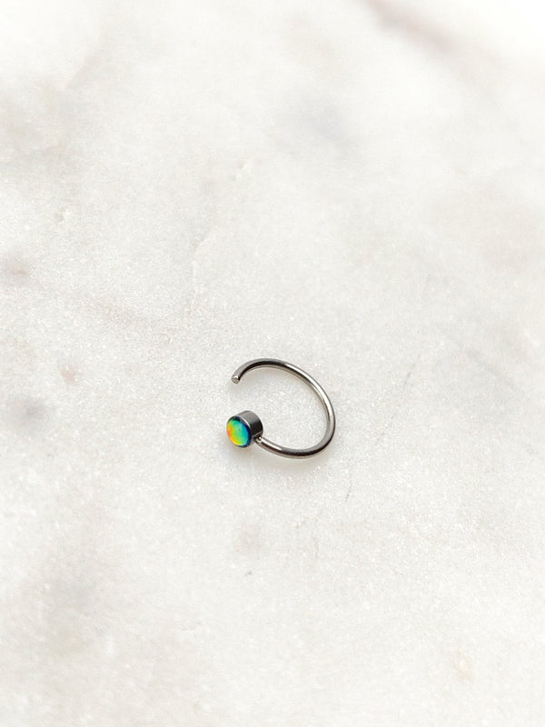 Piercing Nostril do nosa Kółko Oczko