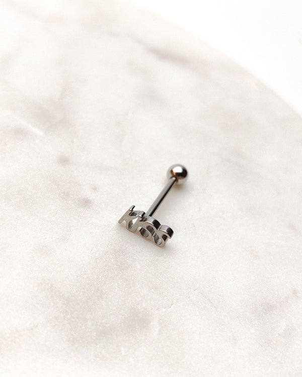 Piercing Tongue Ring KISS