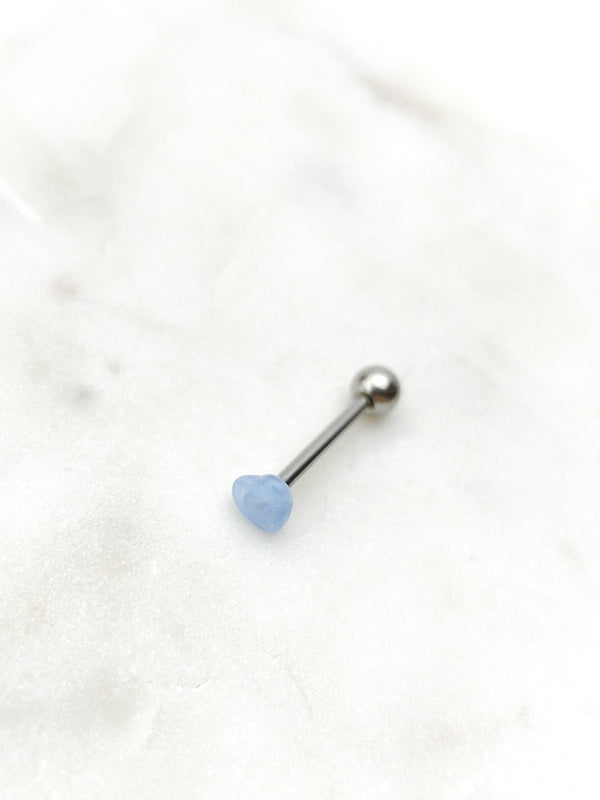 Piercing Tongue Ring Heart