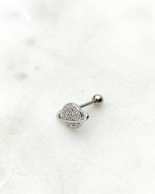 PLANET Kolczyk Piercing do Ucha Srebrny