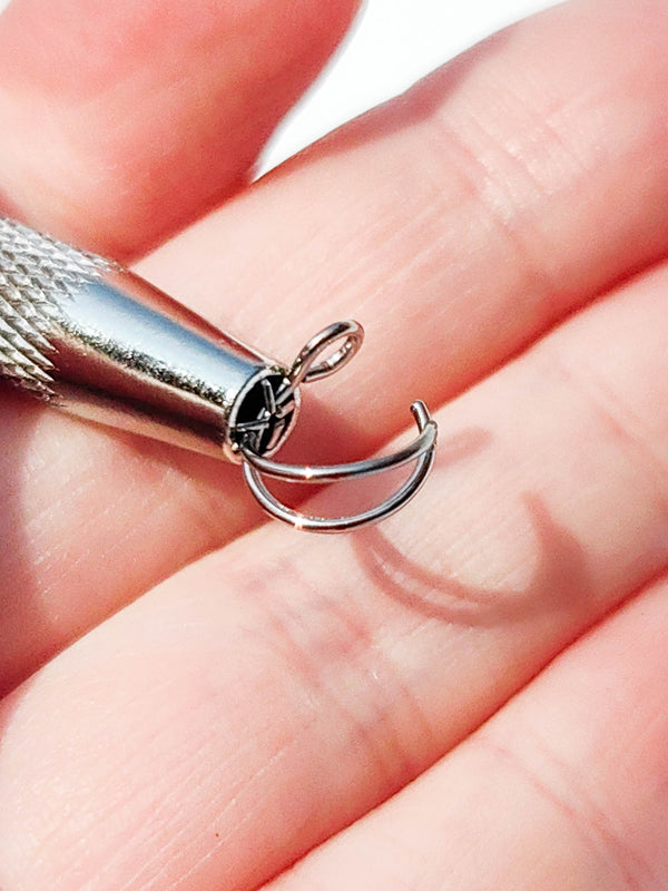 Fake Piercing Nostril Kółko DOUBLE