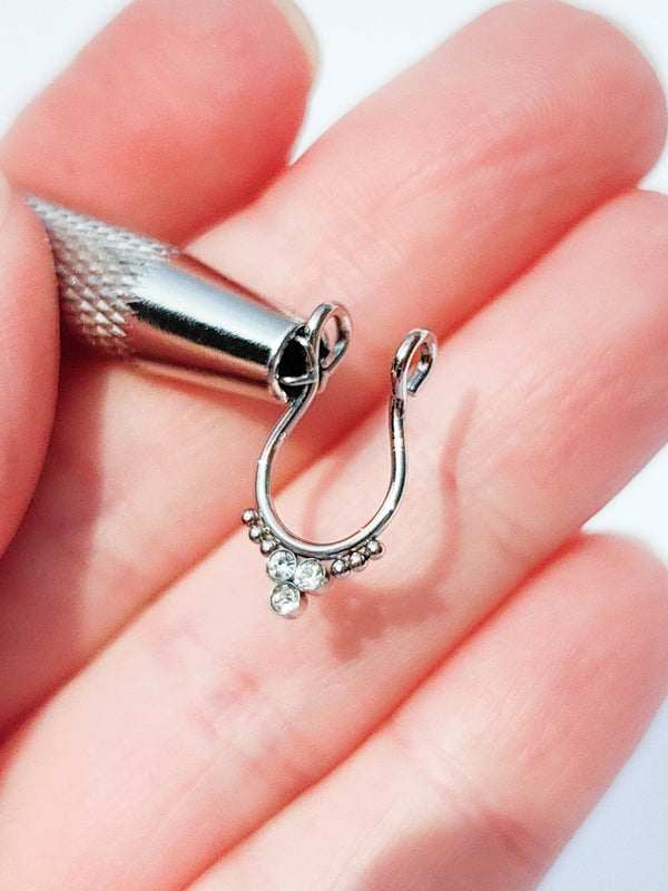Fake Septum Piercing do nosa Cyrkonie #3