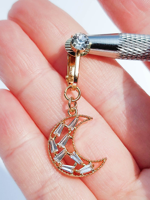 Fake Piercing Kolczyk do Pępka MOON
